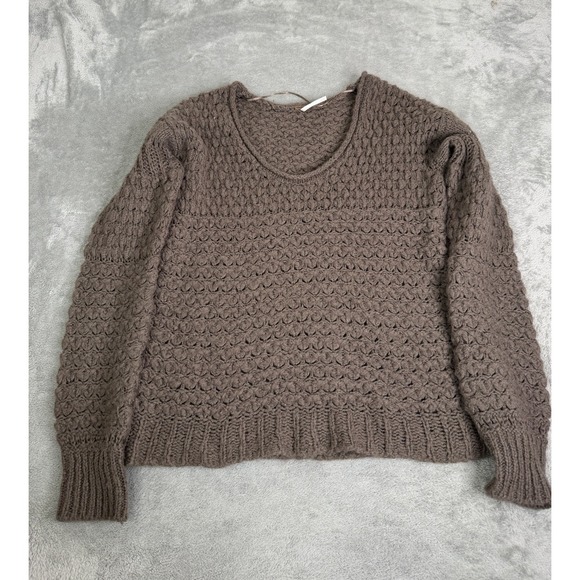 Free People Sweaters - Free People Crashing Waves Pullover Sweater Women's Size Small Brown
